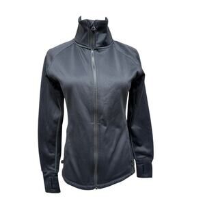 "STOIC" Women's Zip Up Fleece Jacket SZ S Holes For Thumbs Running Jogger Gym‎